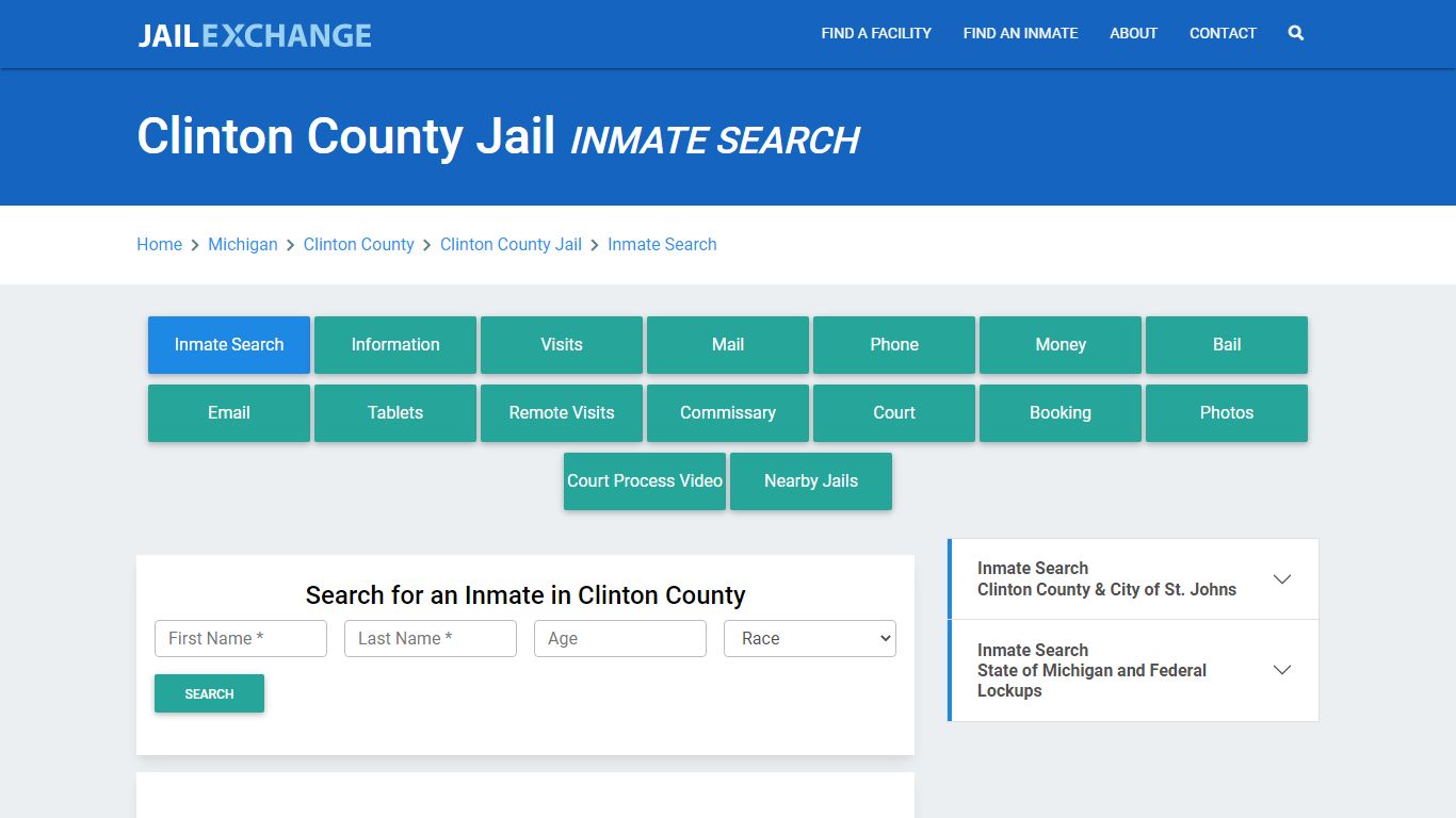 Clinton County Jail, MI Inmate Search: Roster & Mugshots