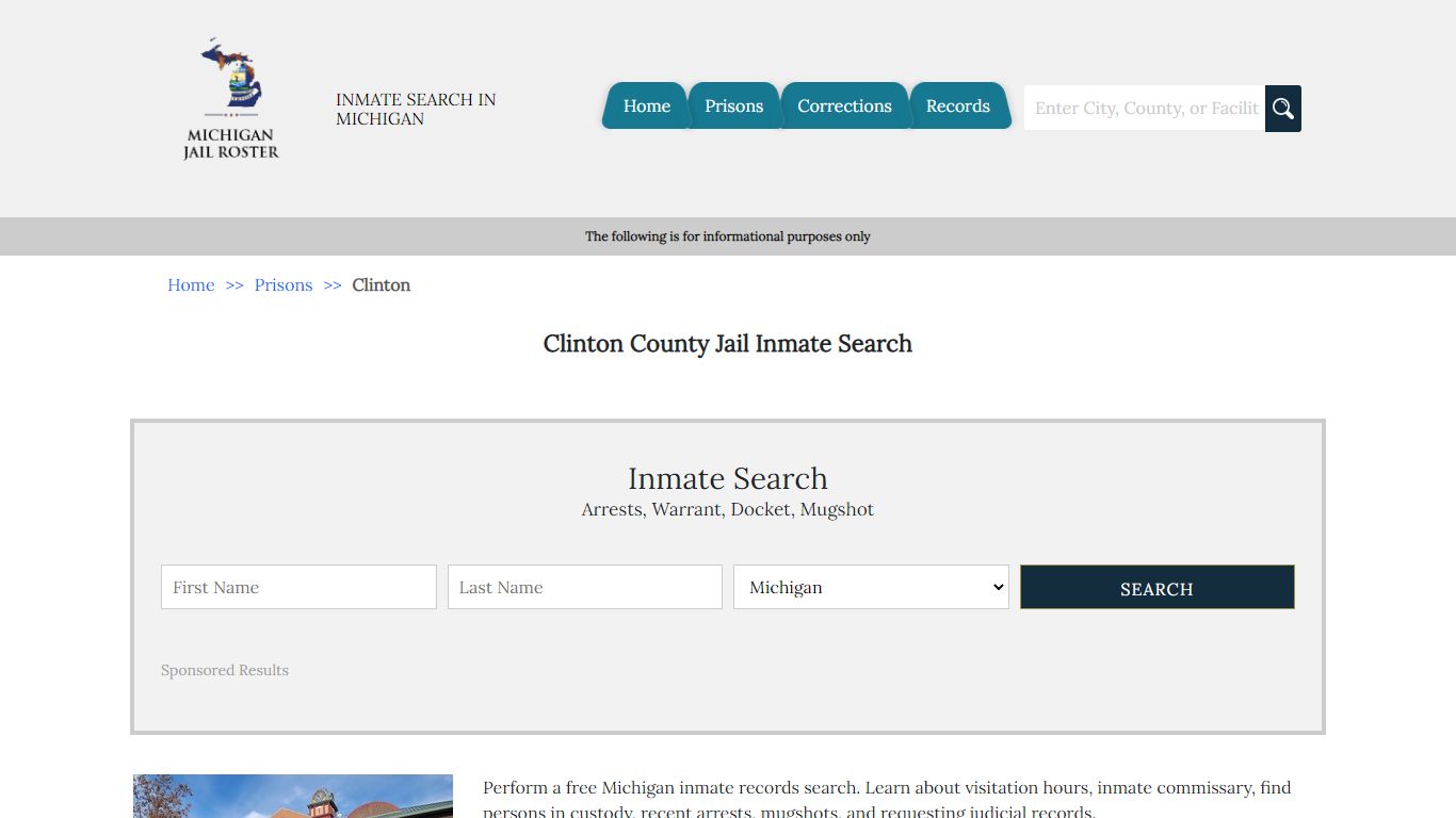 Clinton County Jail Inmate Search | Michigan Jail Roster