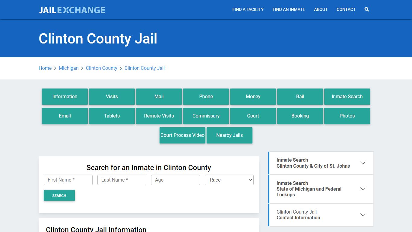 Clinton County Jail Roster Lookup, MI, Inmate Search