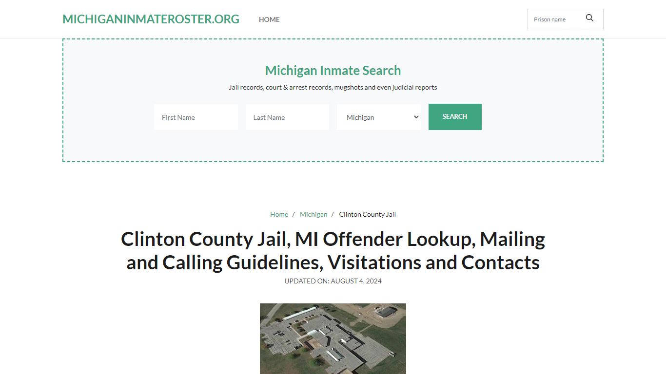 Clinton County Jail, MI: Inmate Search Options, Visitations, Contacts